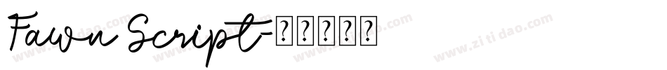 Fawn Script字体转换